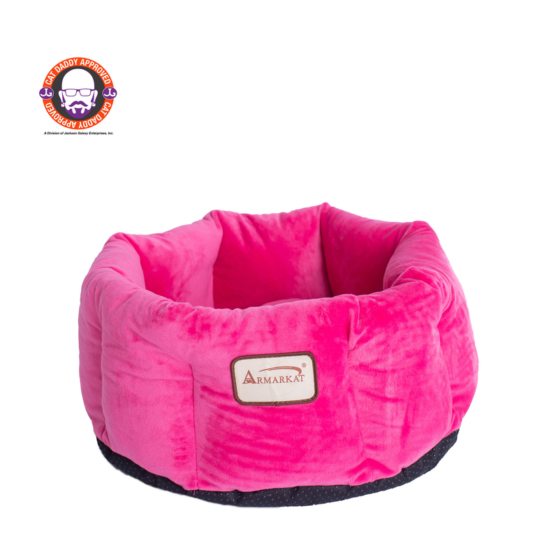Armarkat Warm Pet Cuddle Bed – Cozy Pink Cat Bed for Indoor Use