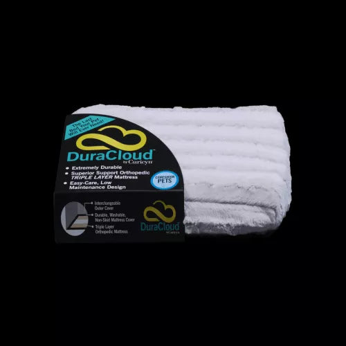 Curicyn DuraCloud Orthopedic Dog Bed  Water-Resistant Crate Pad, Sand, Large (36"x24"x3.5")