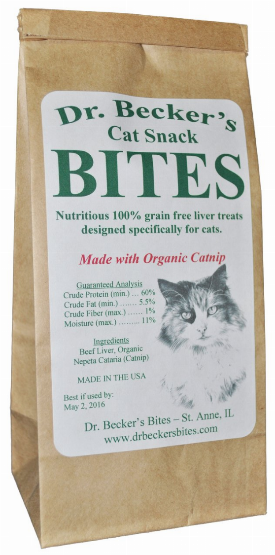 Dr. Becker's Bites Beef Liver & Catnip Cat Treats – Grain-Free, 5 oz