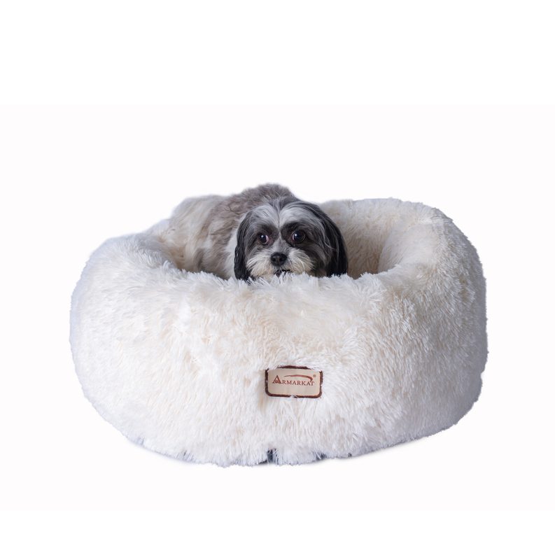 Armarkat Cuddler Pet Bed – Ultra Plush Soft Dog Bed, 22x22x8 Inch