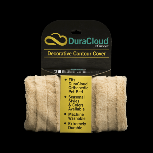 Curicyn DuraCloud Orthopedic Pet Bed Replacement Cover, Small, Camel