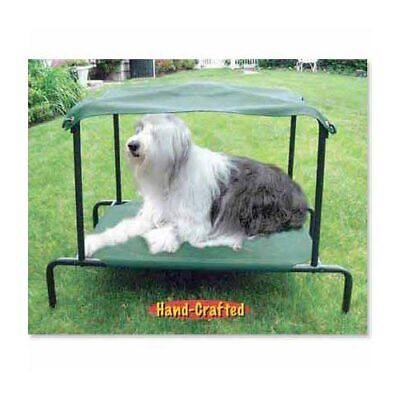 Puppywalk Breezy Bed | Elevated Outdoor Dog Bed with Canopy - Green