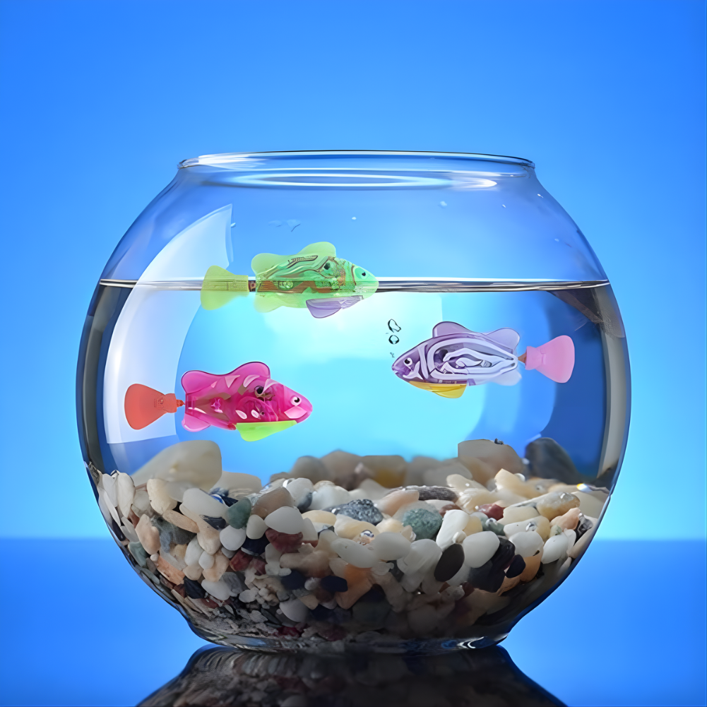 AquaGlow │ Light Up Swimming Cat Bath Toy Set