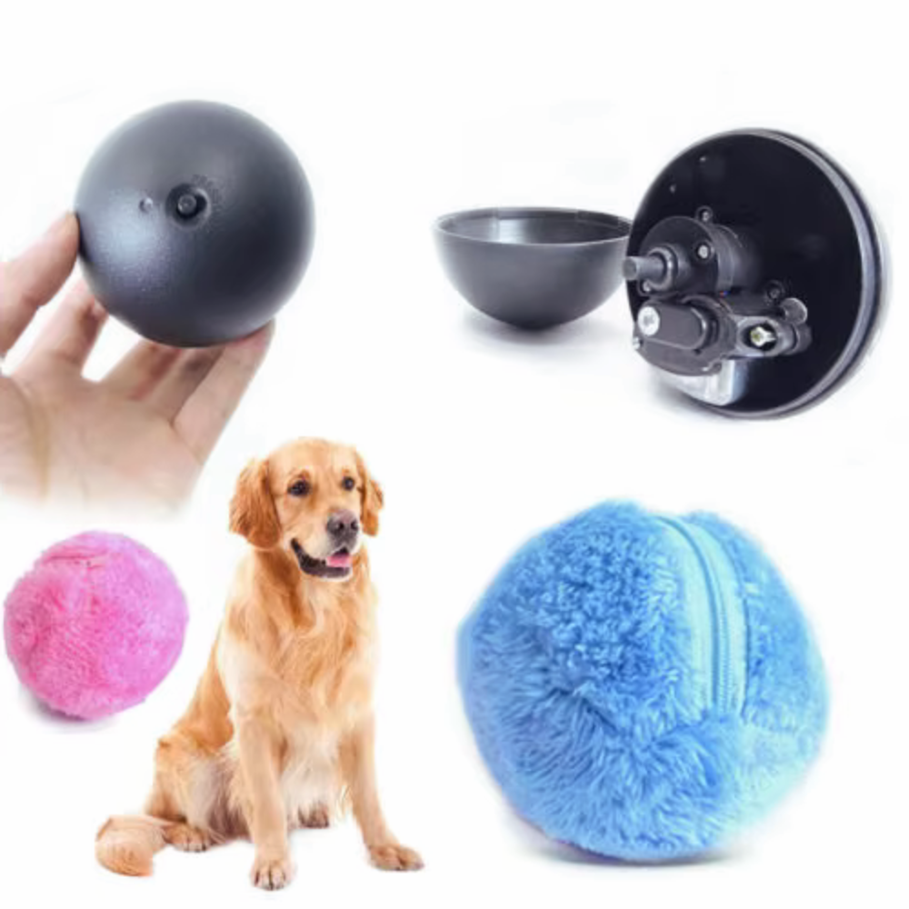 RolliPlay | Automatic Moving Dog Ball with 4 Color Ball Cover