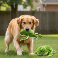 BounceBuddy │ Plush Frog Squeaky Dog Toy