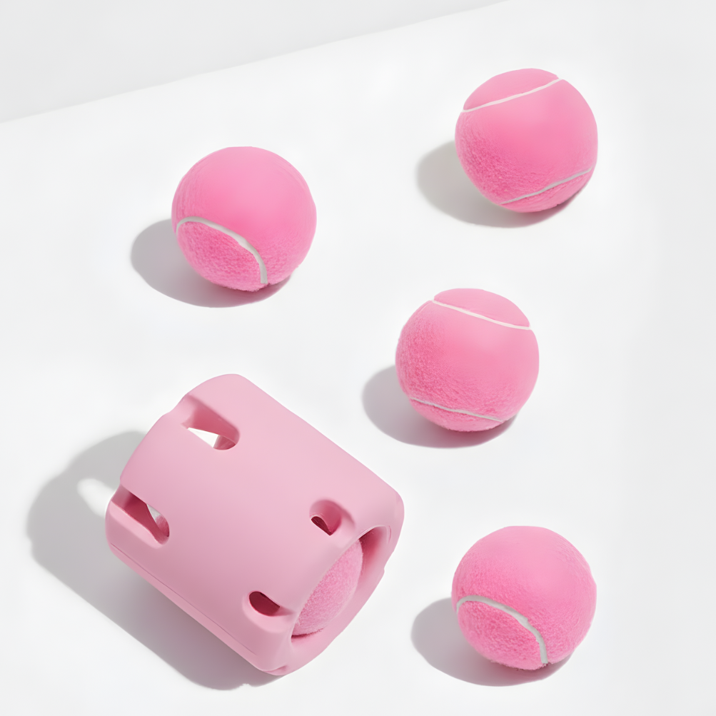 BounceVault │ Barrel and Ball Dog Play Toy Set