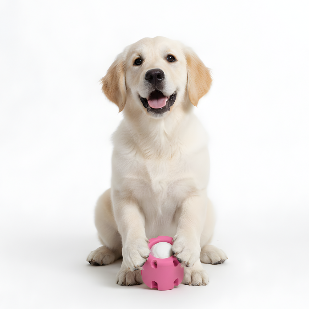 BounceVault │ Barrel and Ball Dog Play Toy Set