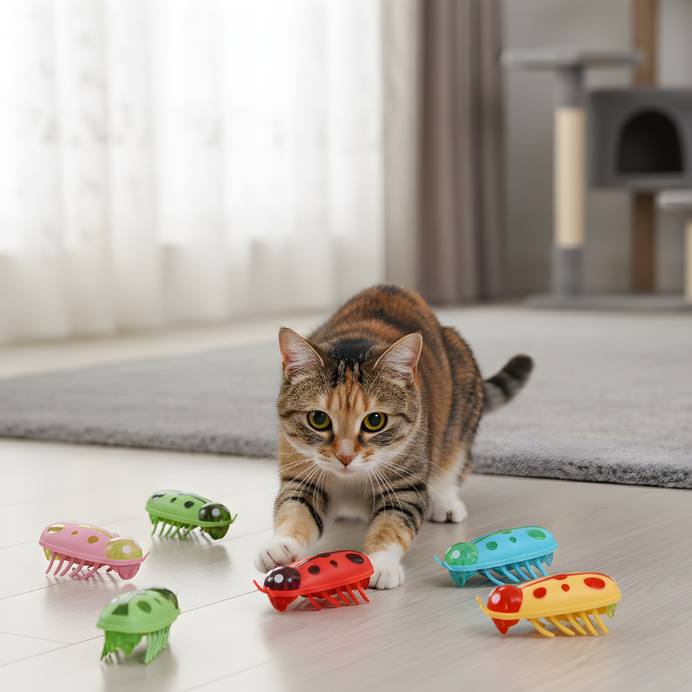 BugDrift │ Interactive Vibrating Cat Insect Toy