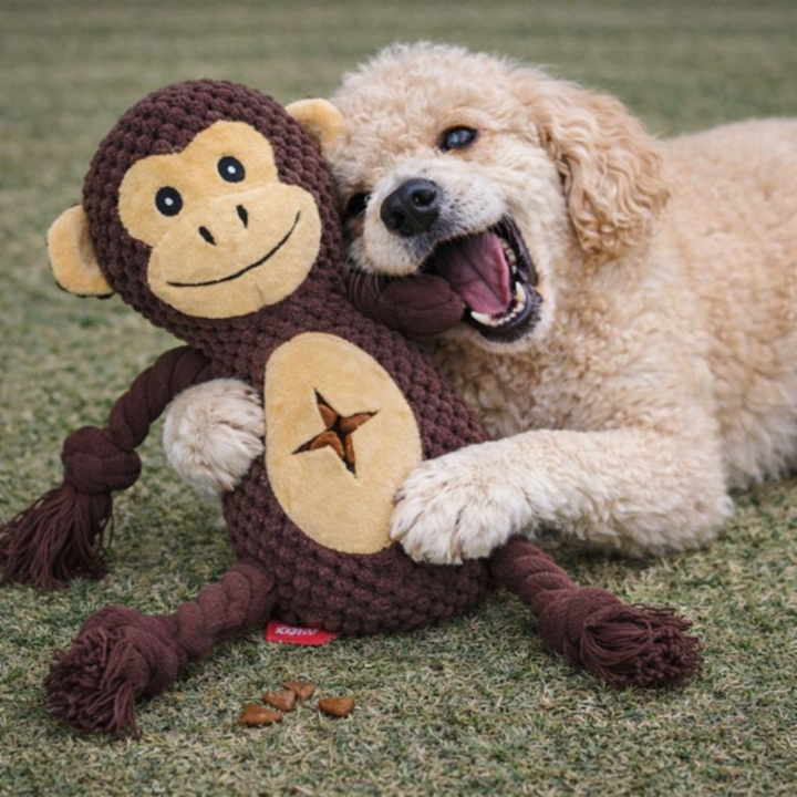 SqueakPelt │Tough Squeaky Plush Dog Toy