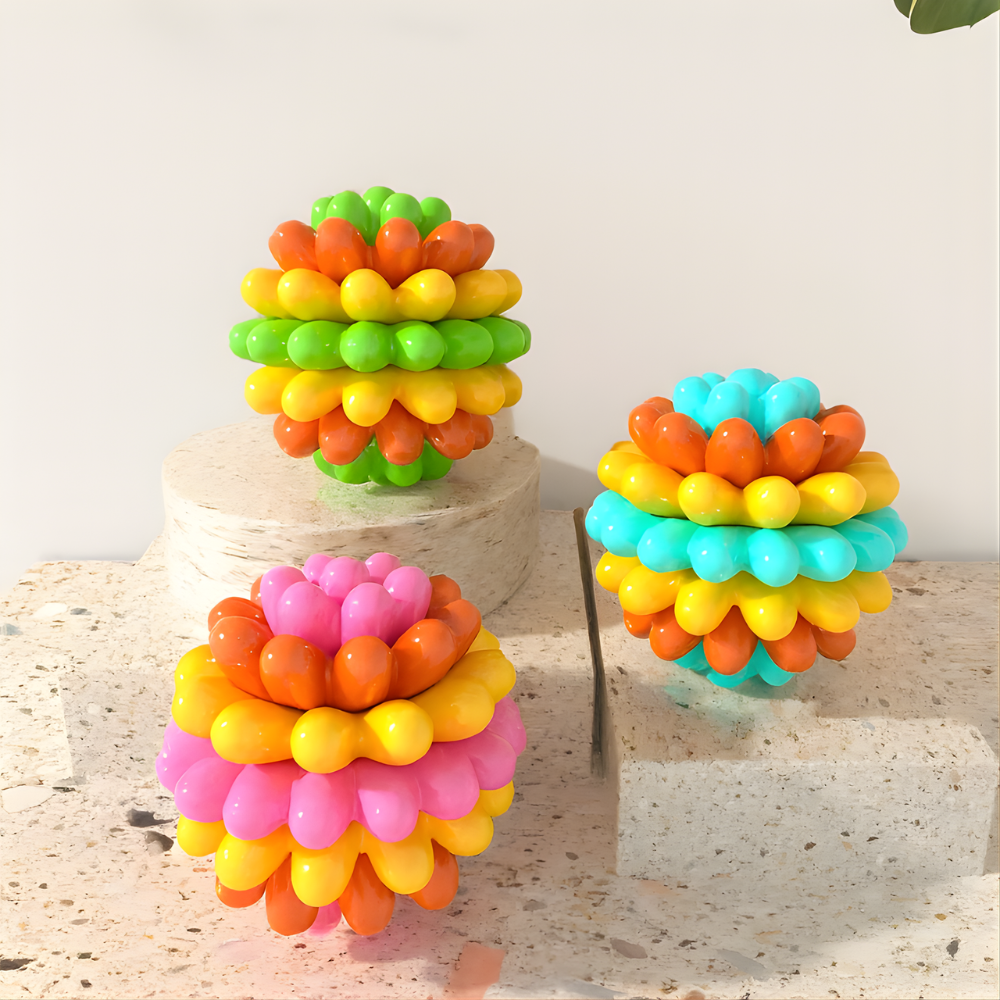 ChewBloom │ Textured Rubber Dog Chew Ball