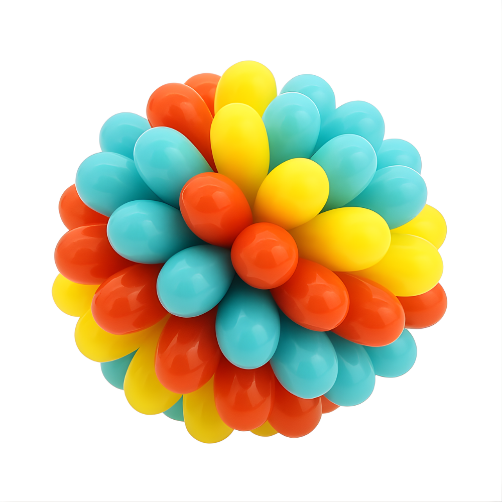 ChewBloom │ Textured Rubber Dog Chew Ball