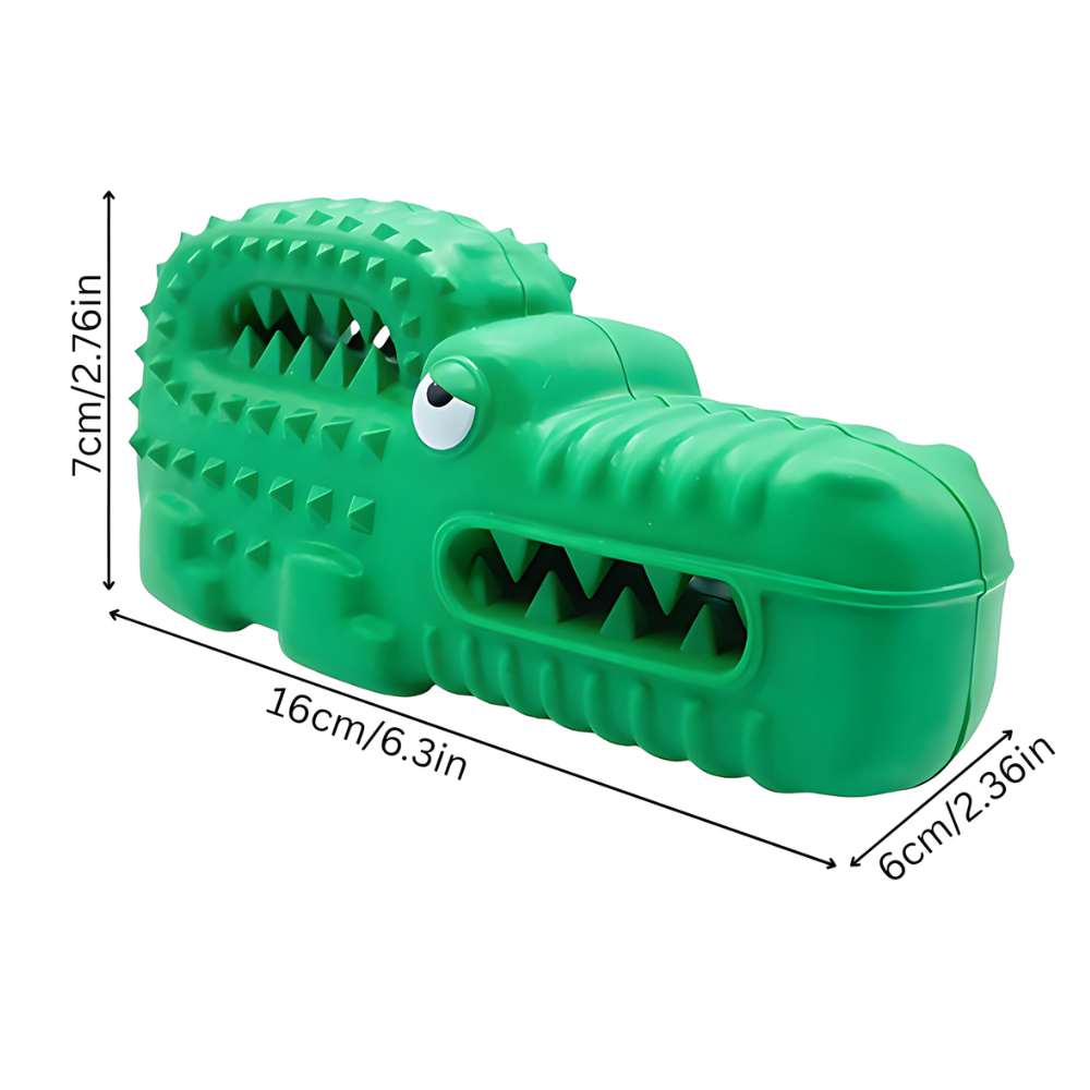 ChompGator │ Slow Feeder Squeaky Dental Chew Toy for Dogs