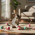 ClawBounce │ Natural Sisal Feather Ball Toy for Curious Cats