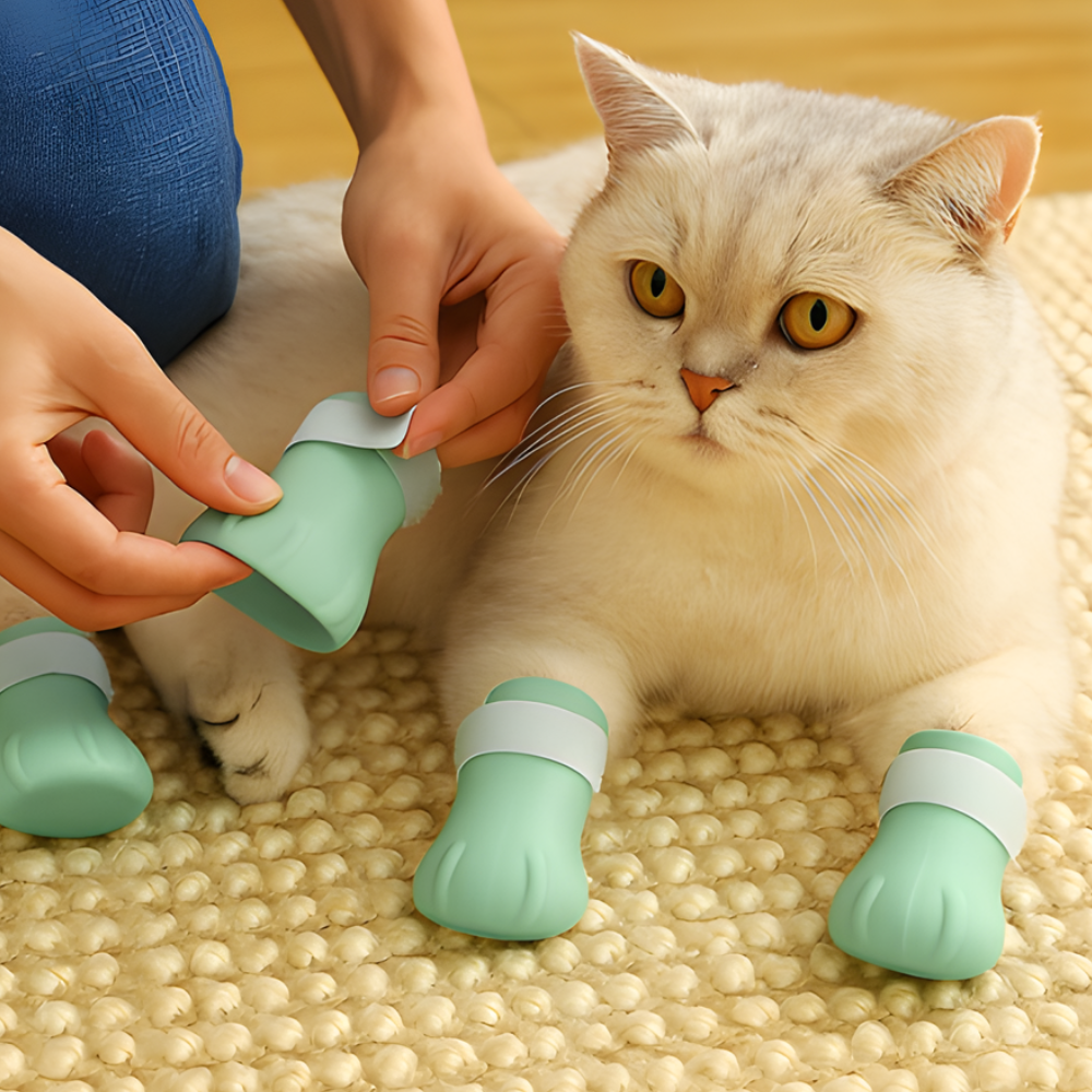 ClawCalm │ Silicone Cat Grooming Boots
