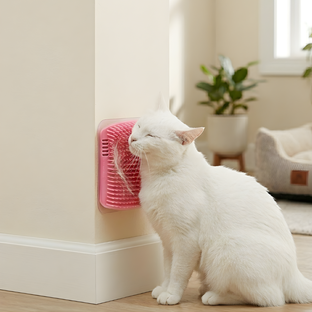 CornerGlow │ Wall Mounted Self Grooming Cat Brush (2-Pack)