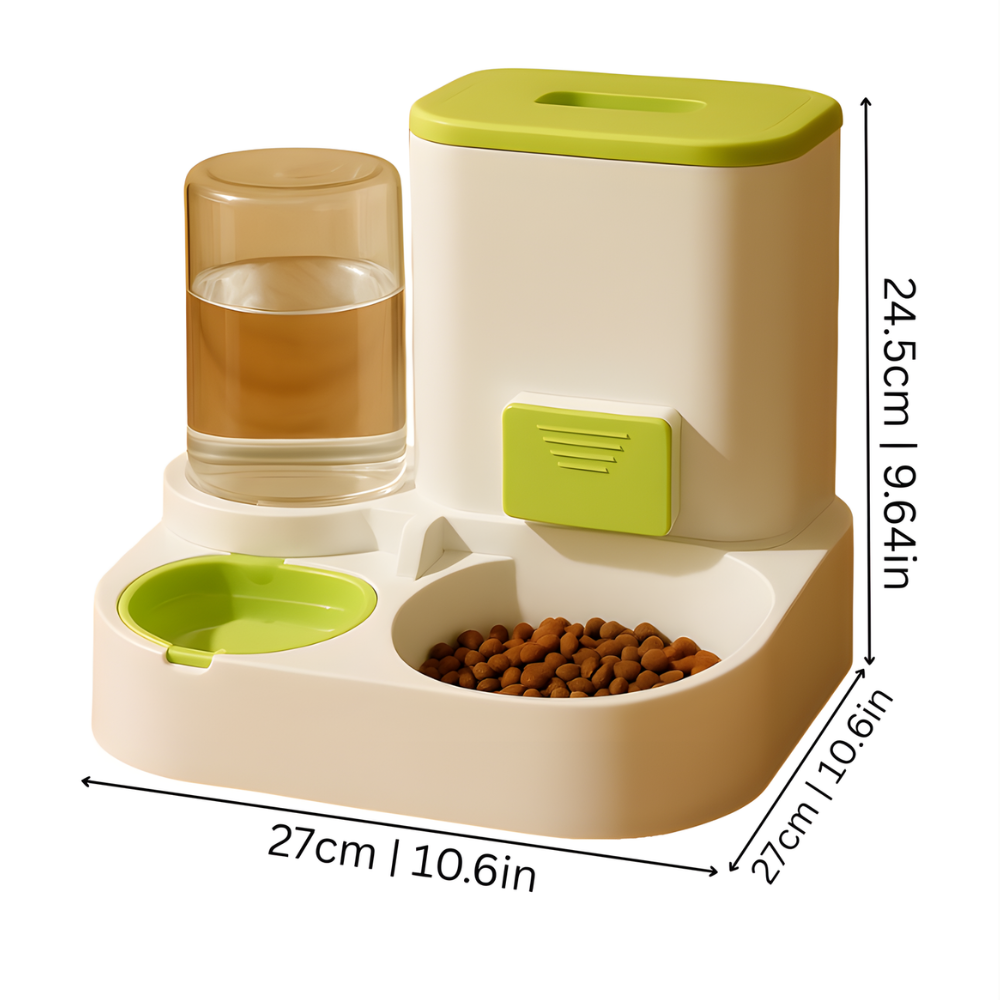 FlowNest │ Gravity Cat Feeder with Water Dispenser