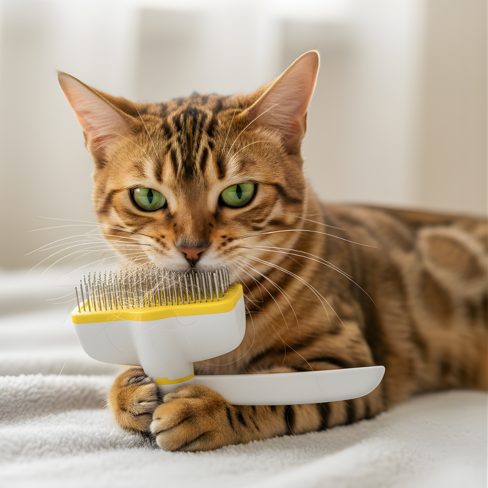 FurEase │ cat Brush Grooming Tool