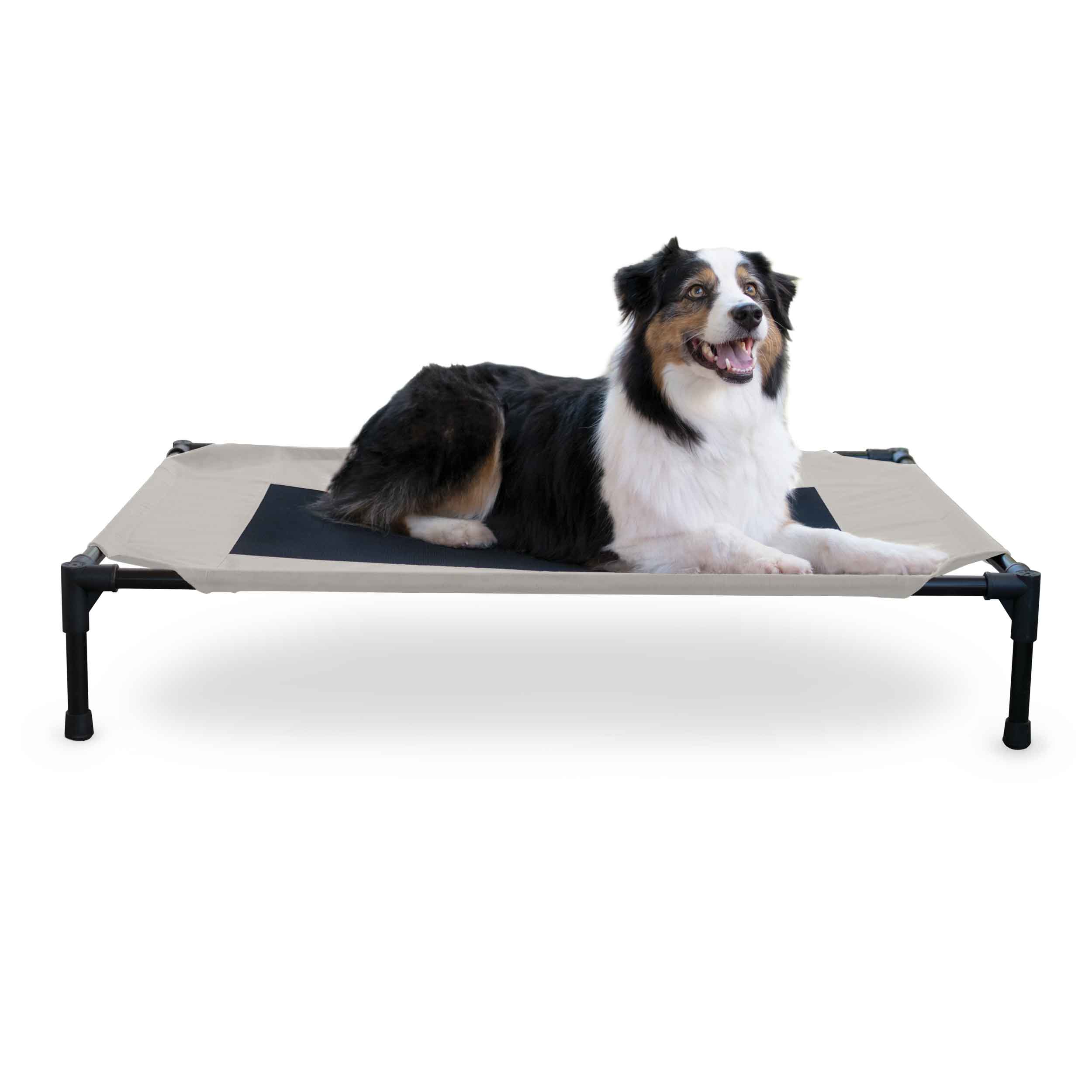 K&H Pet Products Original Elevated Dog Bed | Large Mesh Pet Cot, Taupe