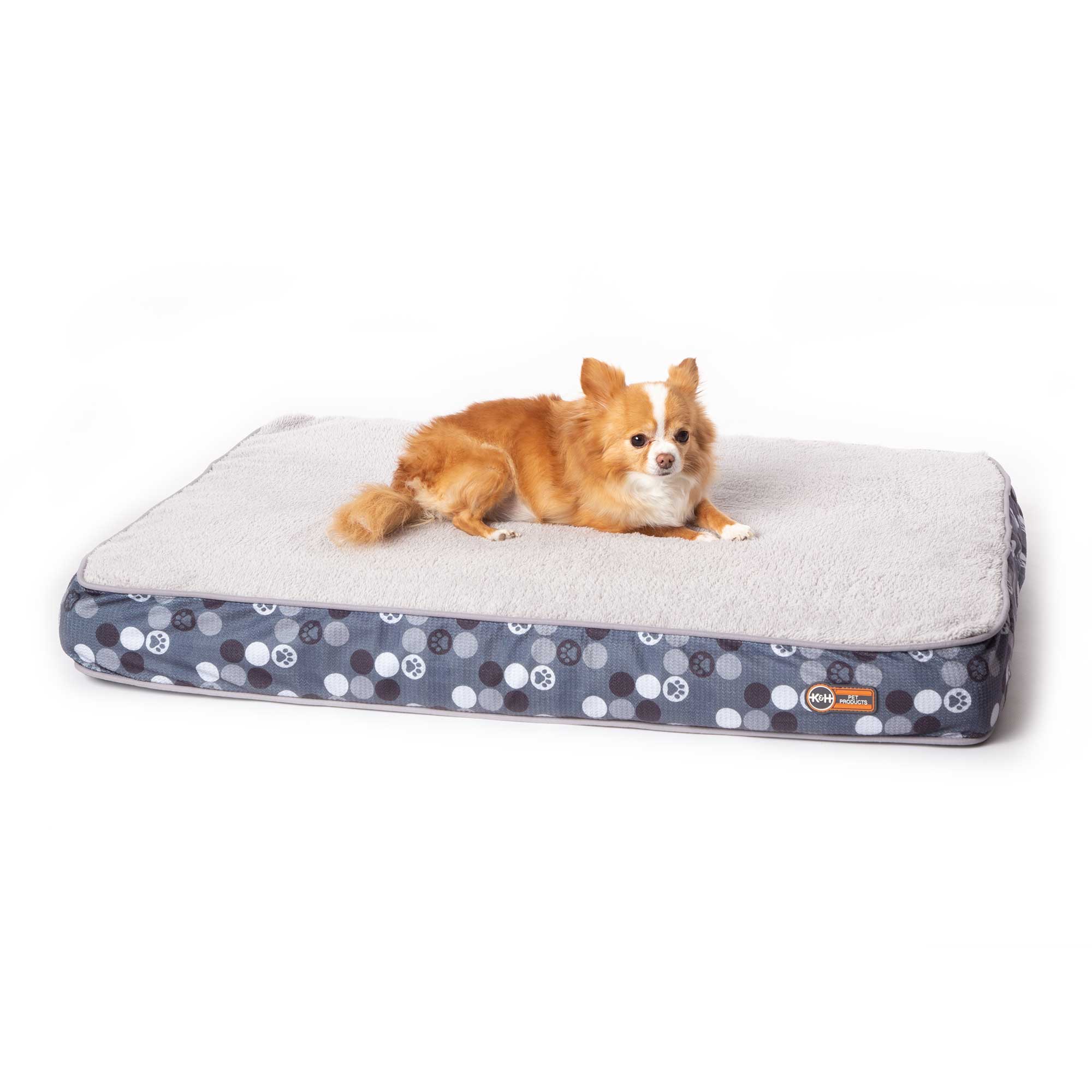 K&H Pet Products Orthopedic Dog Bed – Gray Reversible Foam, 27x36