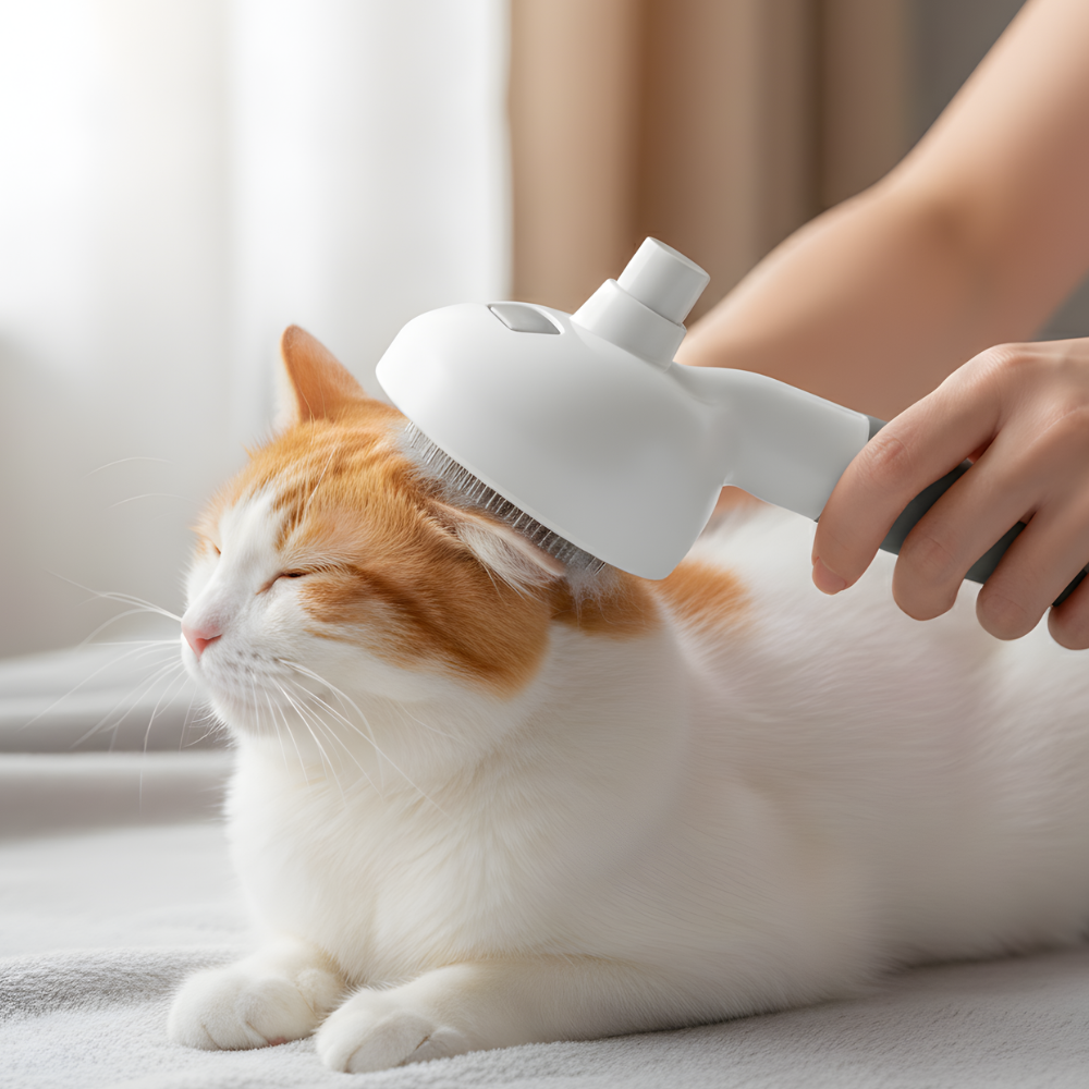 MistGroom │ Self Cleaning Pet Grooming Brush with Built In Spray