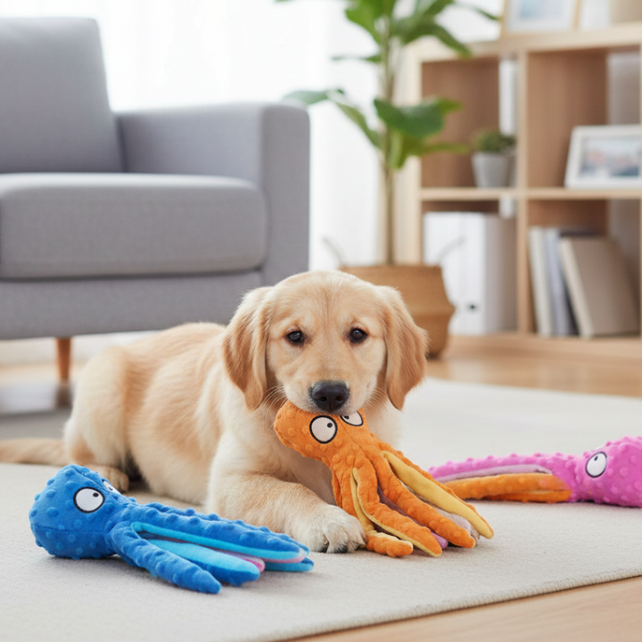 OctoGnaw │ No Stuffing Octopus Dog Toy