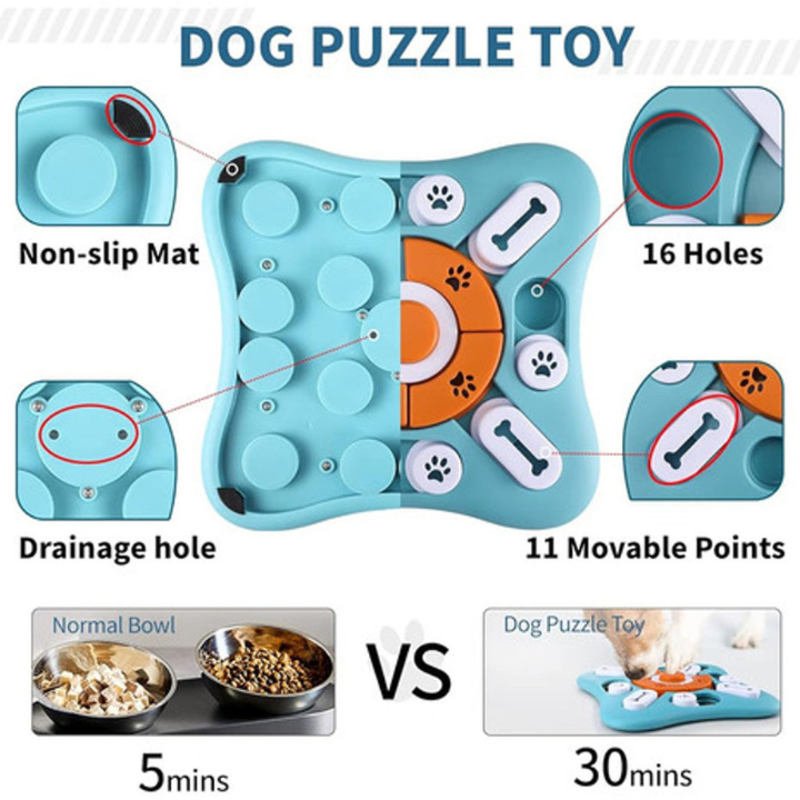 PawLogic │ Interactive Dog Puzzle Toy with Treat Compartments