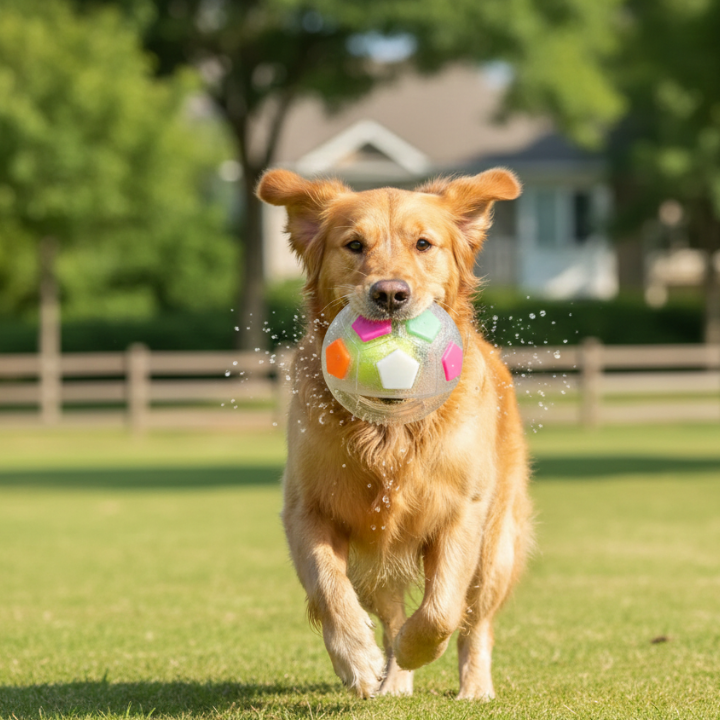 PawLuxe │ Interactive Dog Ball With Handle for Play & Fetch