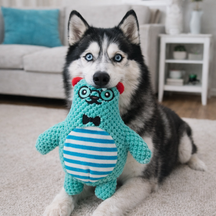 PlushForge │ Indestructible Squeaky Dog Toy