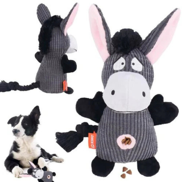 SqueakPelt │Tough Squeaky Plush Dog Toy