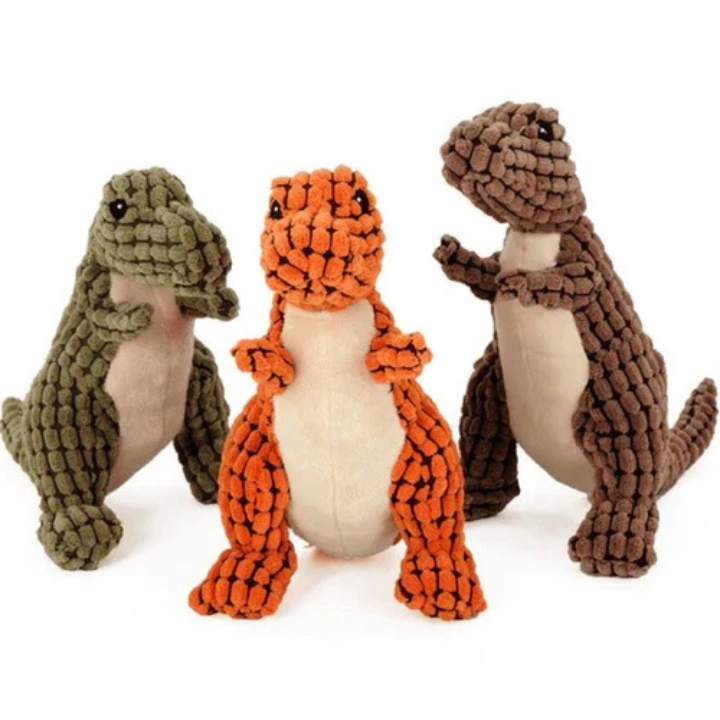 DinoClad │ Indestructible Plush Dino Dog Toy