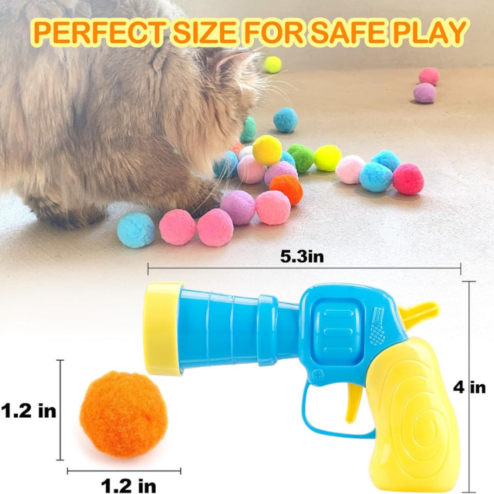 PurrShot │ Interactive Cat Ball Launcher with Plush Balls