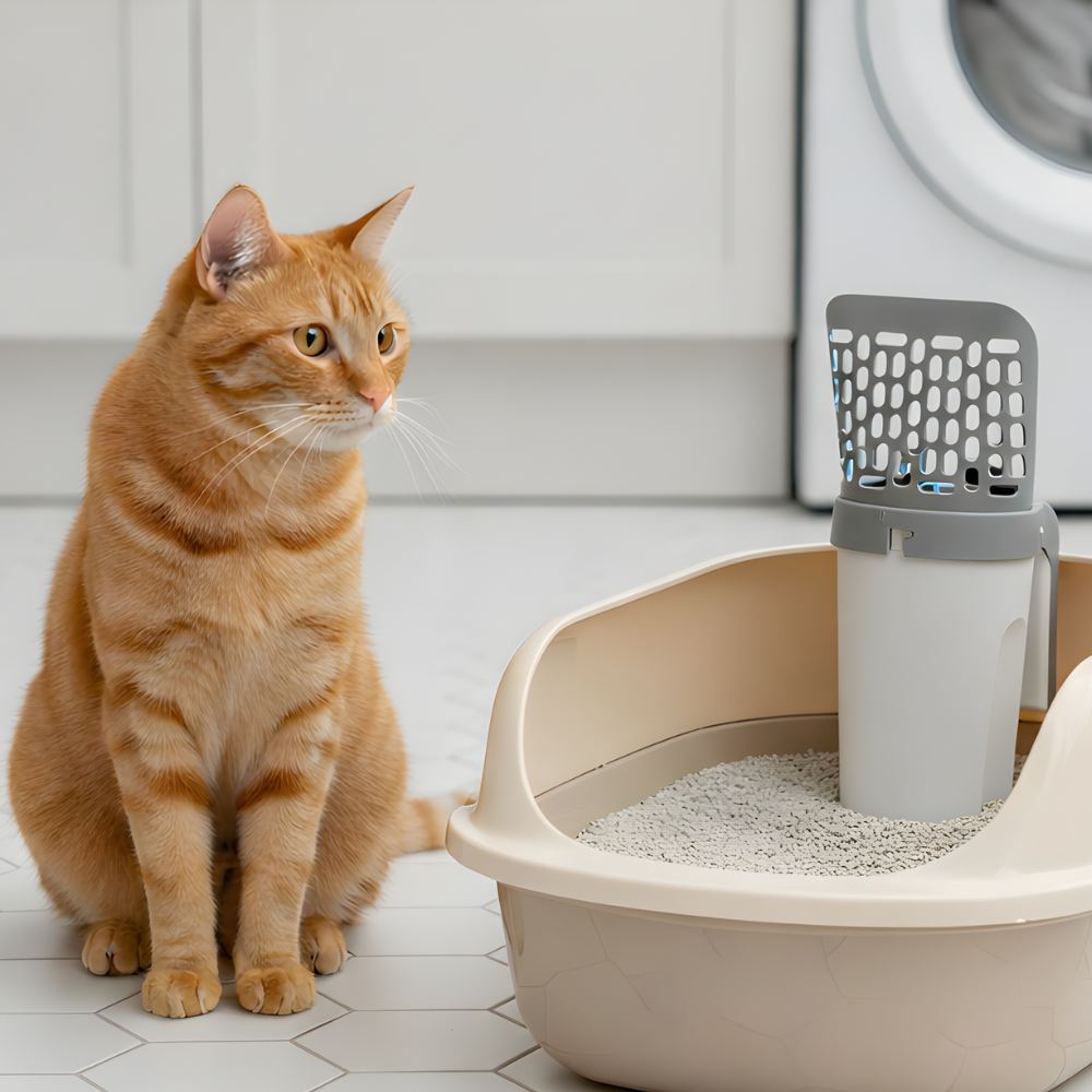 ScoopVault │ Integrated Litter Scoop & Bin