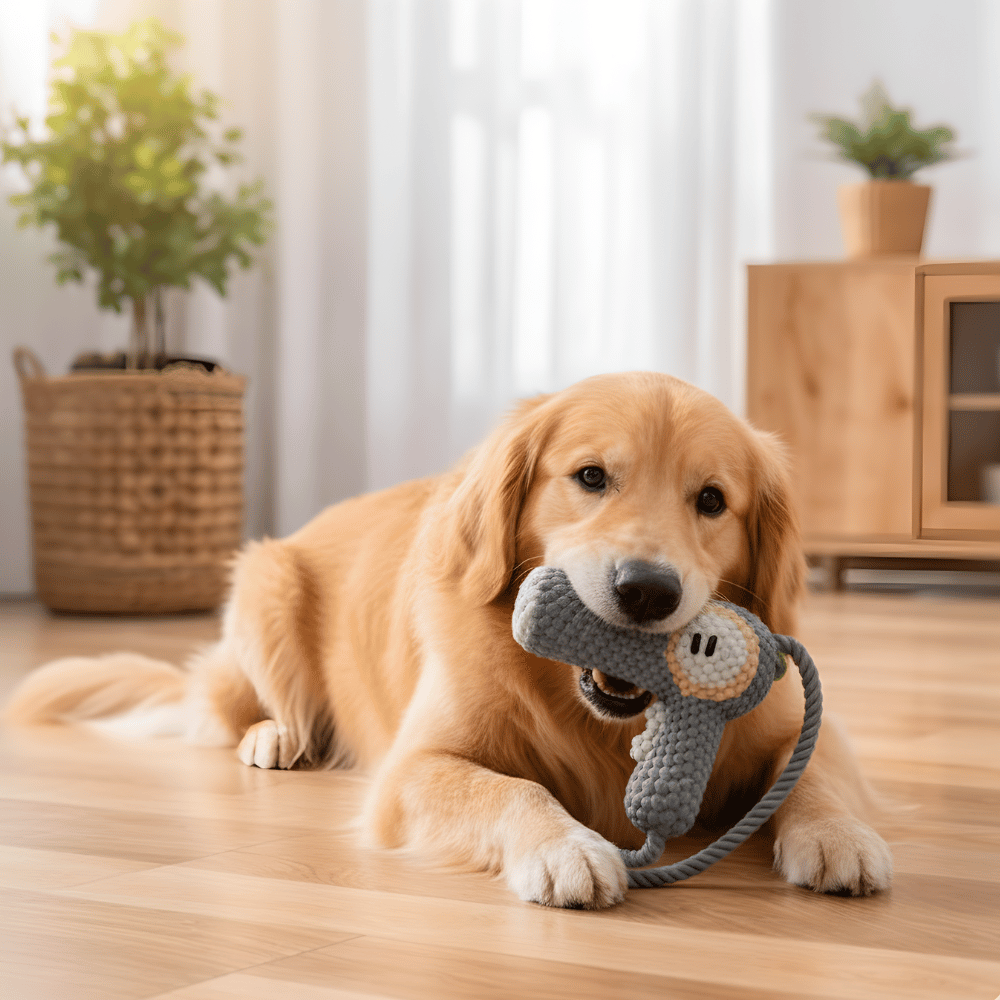 SnuggleChew │ Soft Squeaky Dental Comfort Dog Toy