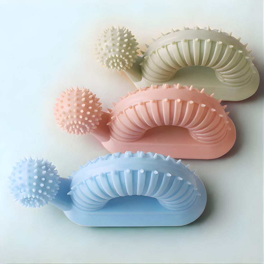 SnuggleSpiral │ Snail Shaped Dental Chew Treat Dispenser Toy