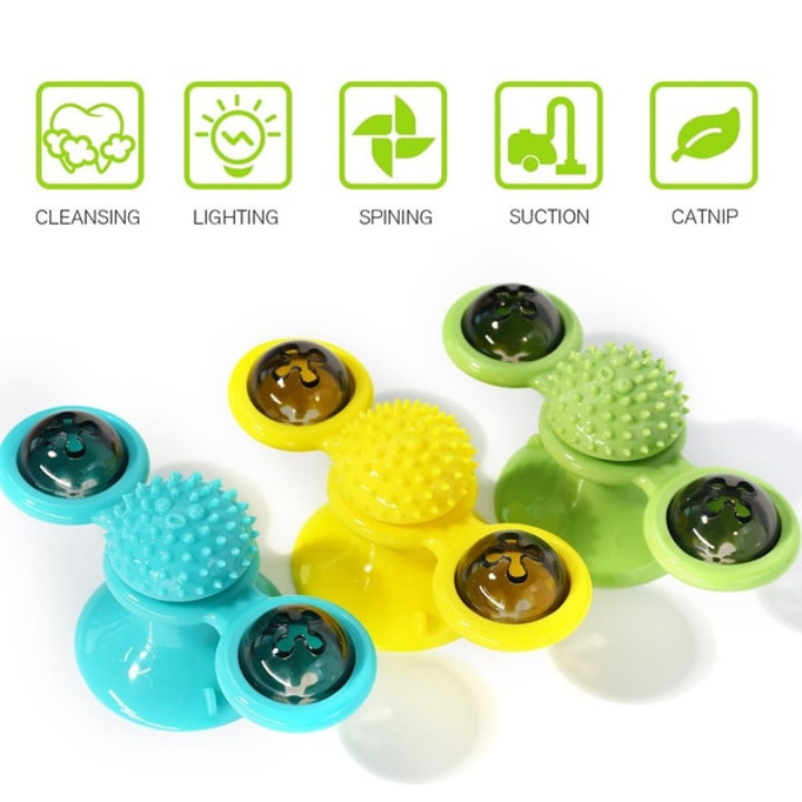 SpinBloom │ Interactive Windmill Cat Toy with Catnip