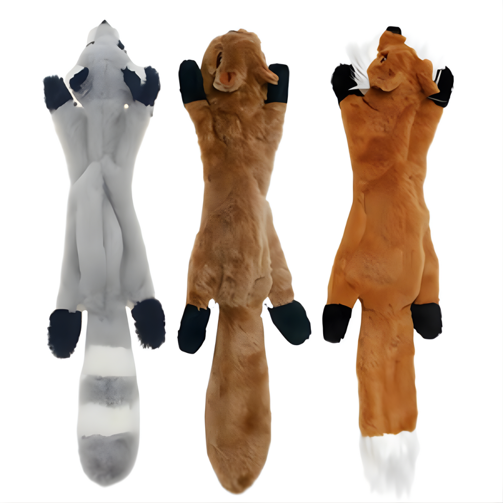 SqueakStretch │ Long Plush Dog Squeaker Toy Set