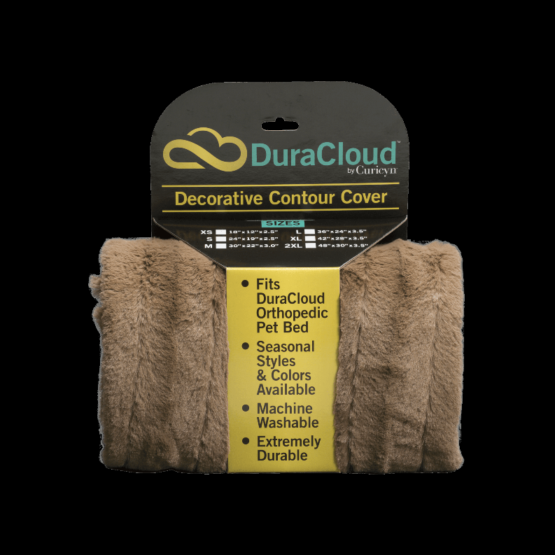 Curicyn DuraCloud Orthopedic Pet Bed Cover – X-Small, Mocha Plush