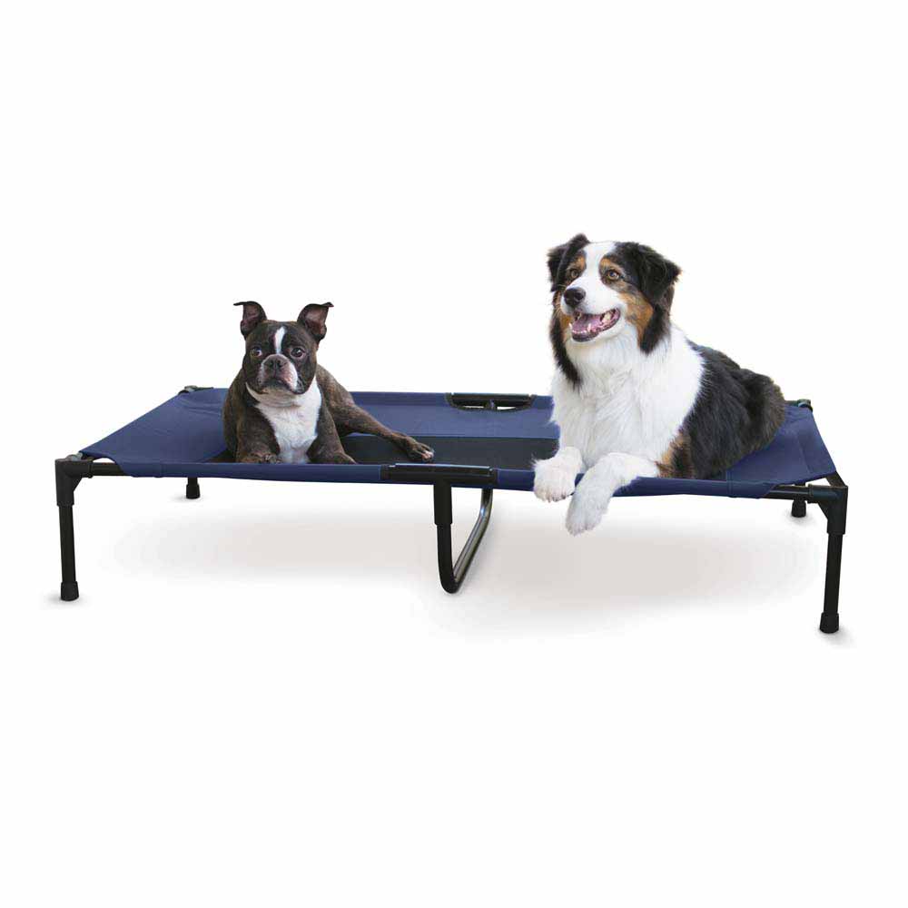 K&H Pet Products Original Elevated Pet Cot | Extra Large Blue Mesh Bed
