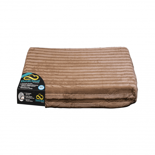Curicyn DuraCloud Orthopedic Pet Bed  Water-Resistant Crate Pad, Mocha, Medium (30"x22"x3")