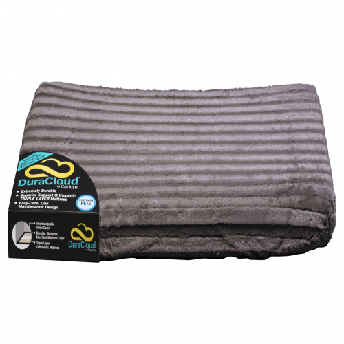 Curicyn DuraCloud Orthopedic Pet Bed  Water-Resistant Crate Pad, Charcoal, Small (24"x19"x2.5")