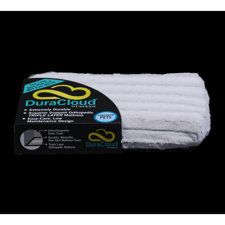 Curicyn DuraCloud Orthopedic Dog Bed  Water-Resistant Crate Pad, Sand, Small (24"x19"x2.5")