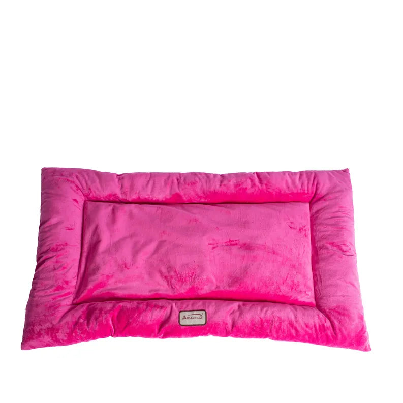 Armarkat Soft Dog Crate Pad – Vibrant Pink Pet Bed Mat with Poly Fill