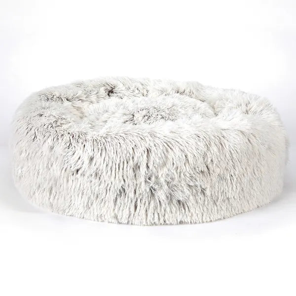 Pet Edge Plush Cuddler Bed – Faux Fur Round Pet Bed, Select a Size/Color