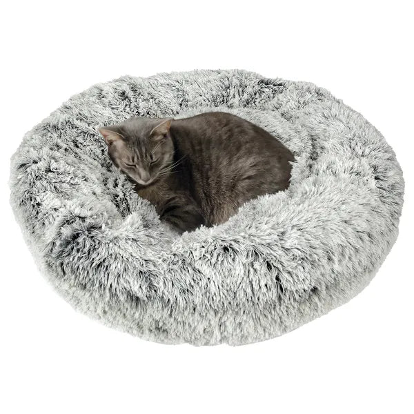 Pet Edge Plush Cuddler Bed – Faux Fur Round Pet Bed, Select a Size/Color
