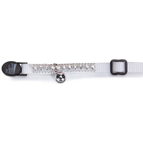 Meow Town Rhinestone Cat Collar – Adjustable Nylon Safety Breakaway