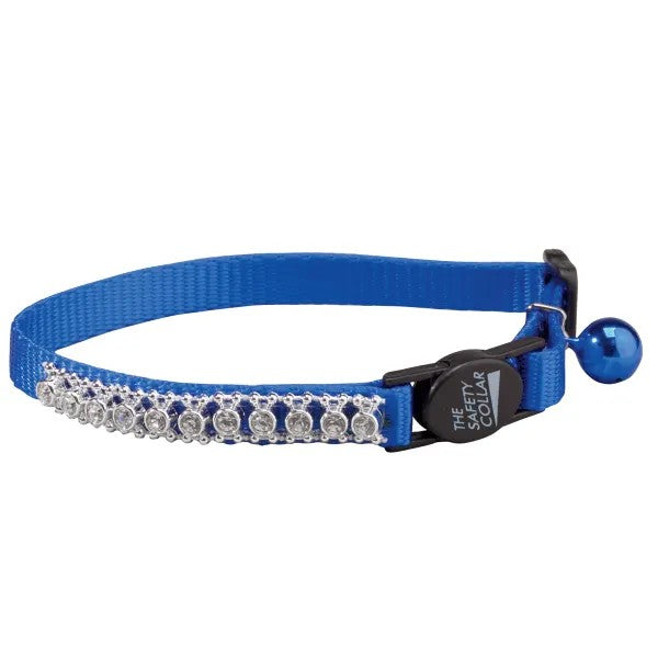 Meow Town Rhinestone Cat Collar – Adjustable Nylon Safety Breakaway